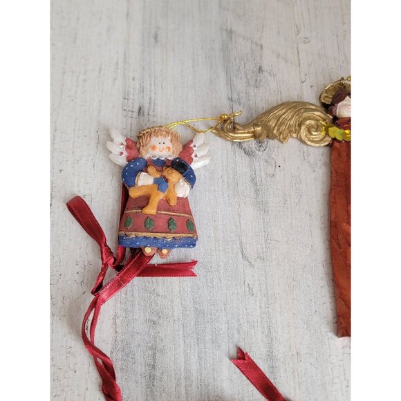 Angel love hope peace variety‎ ornament Xmas set cherub - Picture 5 of 6